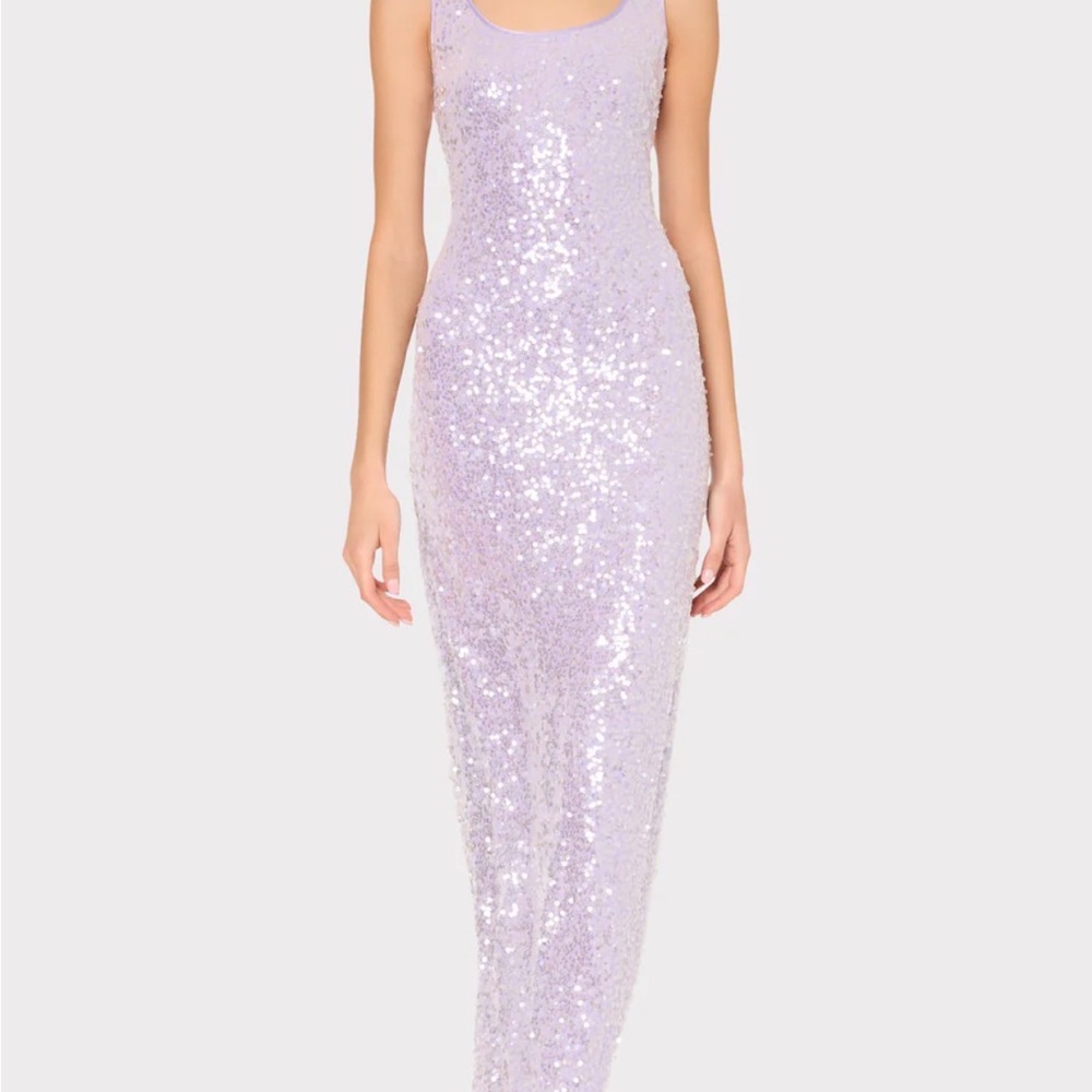 Tatum Stretch Shimmer Sequins Scoop Neck Dress
